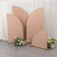 Set of 4 Matte Nude Spandex Half Moon Chiara Backdrop Stand Covers, Custom Fitted Wedding Arch Covers - 2.5ft,5ft,6ft,7ft