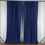 2 Pack Navy Blue Scuba Polyester Event Curtain Drapes, Durable Flame Resistant Backdrop Event Panels Wrinkle Free with Rod Pockets - 10ftx10ft