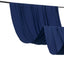 Navy Blue 4-Way Stretch Spandex Event Curtain Drapes, Wrinkle Free Backdrop Event Panel with Rod Pockets - 5ftx14ft