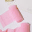 2 Pack 6yd Pink Silk-Like Chiffon Linen Ribbon Roll For Bouquets, Wedding Invitations Gift Wrapping