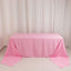 Premium Polyester 90"x156" Rectangle Tablecloth Pink - Seamless 220GSM Stain-Resistant Table Cover