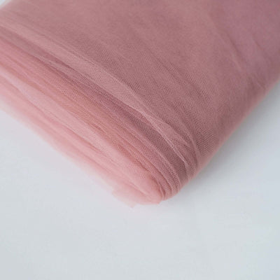 54"x40 Yards Dusty Rose Tulle Fabric Bolt, DIY Crafts Sheer Fabric Roll