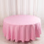 Premium Polyester 108" Round Tablecloth Pink - Wrinkle-Resistant 220GSM Table Cover