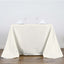Polyester Square 90"x90" Tablecloth Ivory - Wrinkle-Resistant & Durable Table Cover