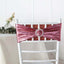 5 Pack Metallic Spandex Chair Sashes Rose Gold - Stretch Fit Chair Bands With Round Diamond Buckles