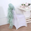 Chiffon Chair Sash with Curly Design Eucalyptus Sage - Stylish Chair Decorations