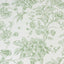 Polyester 108" Round Tablecloth White - Dusty Sage Green French Toile Pattern for Chic Weddings