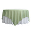 Polyester 90"x90" Table Overlay Square Tablecloth Sage Green - Wrinkle-Resistant & Durable Table Cover