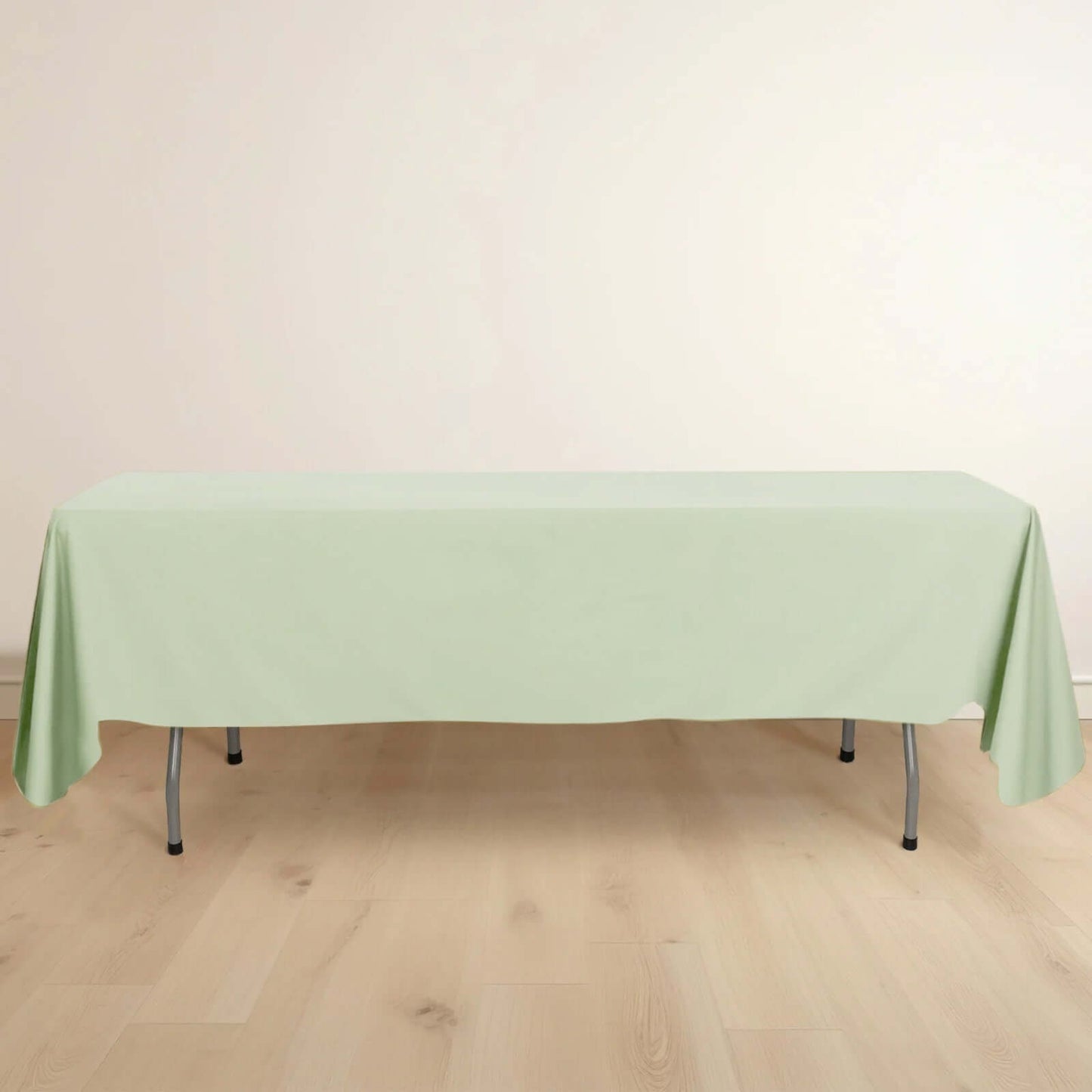 Scuba Rectangular 60"x102" Tablecloth Sage Green - Wrinkle Free & Stain Resistant Table Cover