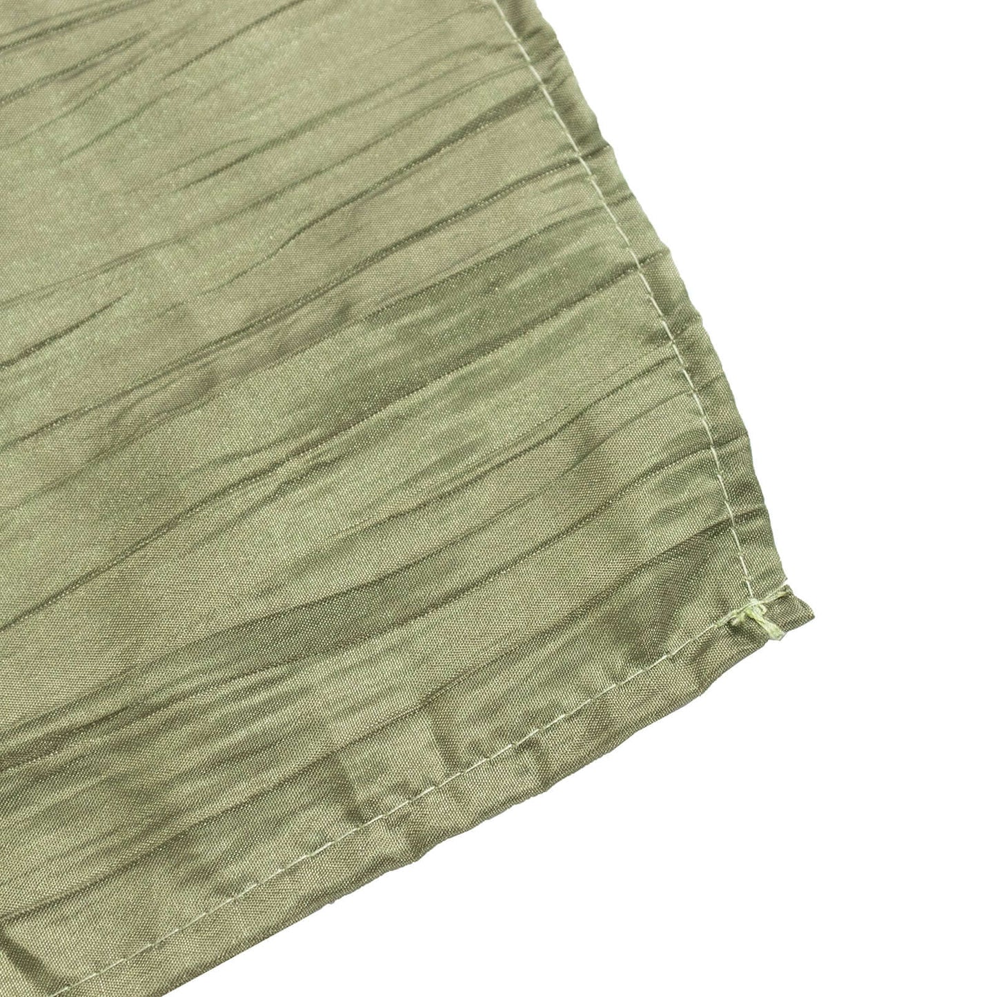 Taffeta 12"x108" Table Runner Dusty Sage Green - Accordion Crinkle Design