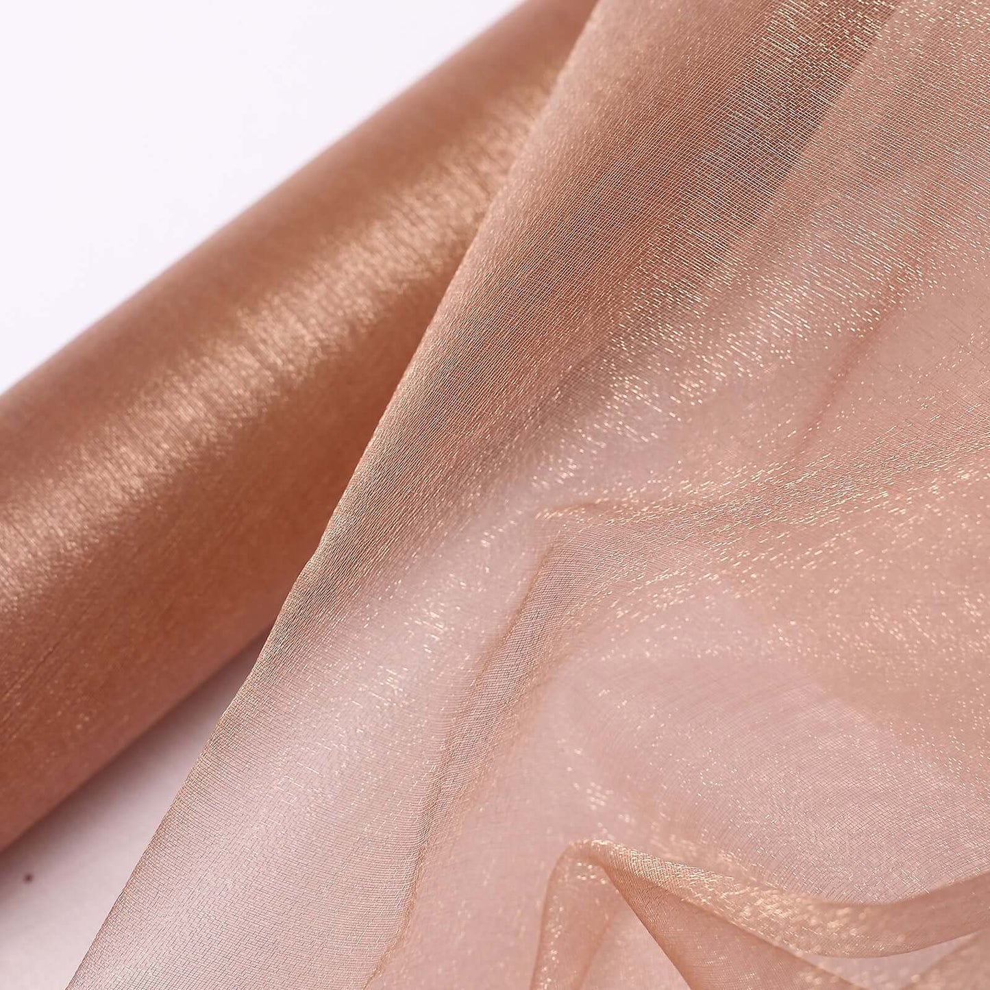 12"x10yd Dusty Rose Sheer Chiffon Fabric Bolt, DIY Voile Drapery Roll