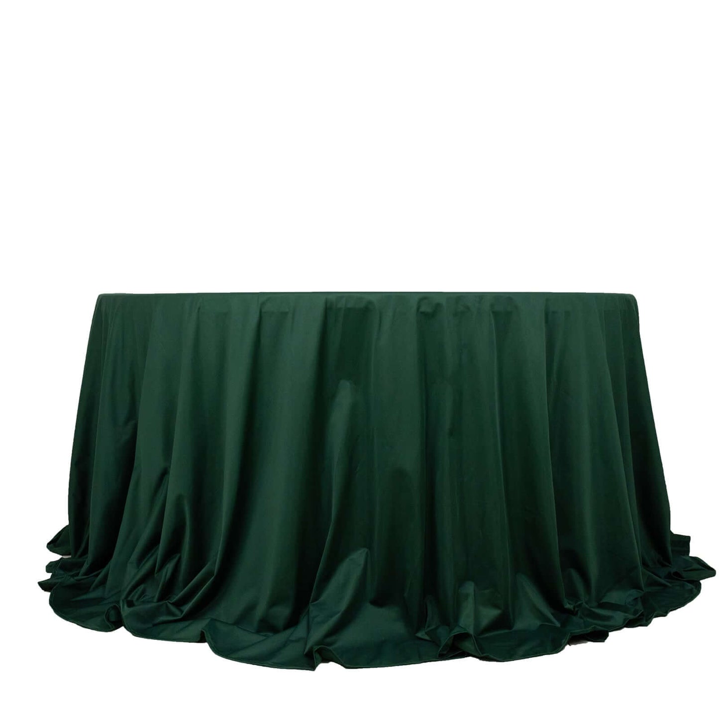 Scuba Round 132" Tablecloth Hunter Emerald Green - Wrinkle Free & Stain Resistant Seamless Table Cover