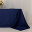 Lamour Satin 90"x132" Rectangle Tablecloth Navy Blue - Soft & Silk-Like Seamless Table Cover