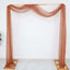18ft Terracotta (Rust) Sheer Organza Wedding Arch Drapery Fabric, Window Scarf Valance