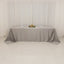 Lamour Satin 90"x156" Rectangle Tablecloth Silver - Luxurious, Soft Seamless Table Cover
