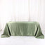 Satin Rectangular 90"x132" Tablecloth Dusty Sage Green - Seamless Table Cover