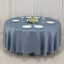 Lamour Satin 108" Round Tablecloth Dusty Blue - Durable & Silk-Like Table Cover