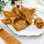 5 Pack Premium Velvet 20"x20" Napkins Gold - Soft Sheen Finish Cloth Napkins for Upscale Gatherings