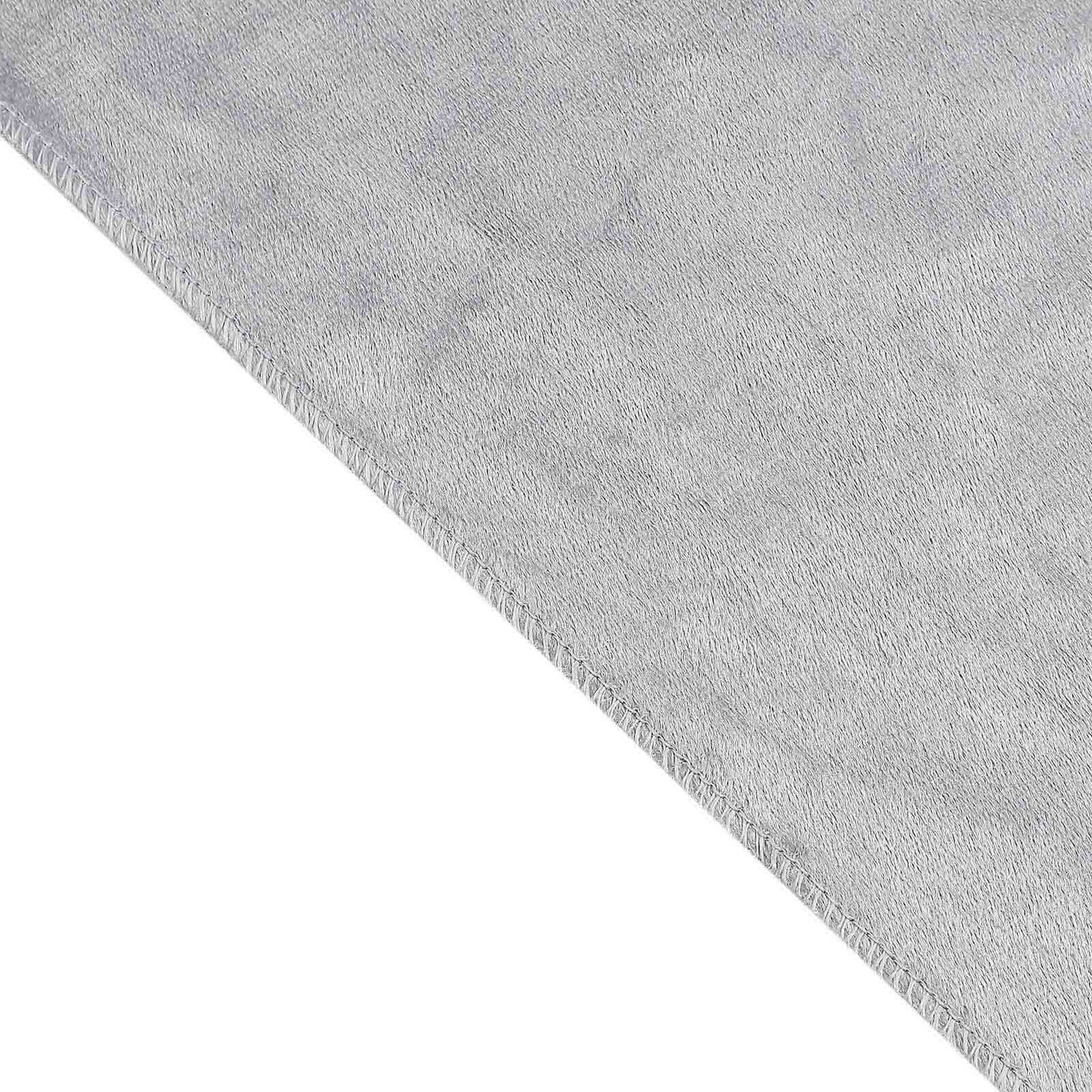 Premium Velvet 60"x102" Rectangle Tablecloth Silver - Reusable & Soft Table Cover