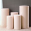 Set of 5 Blush Spandex Cylinder Pedestal Stand Covers, Stretchable Pillar Prop Covers - 160 GSM