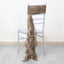 Chiffon Chair Sash with Curly Design Taupe - Stylish Chair Decorations