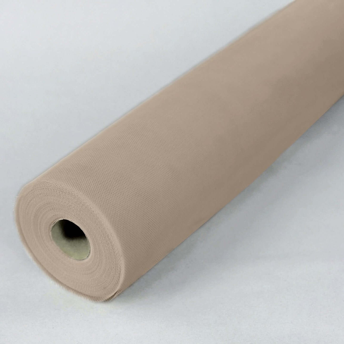 18"x100 Yards Taupe Tulle Fabric Bolt, Sheer Fabric Spool Roll For Crafts