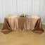Satin Rectangular 90"x132" Tablecloth Taupe - Seamless Table Cover