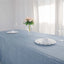 Taffeta 90"x132" Rectangle Tablecloth Dusty Blue - Seamless Accordion Crinkle Table Cover