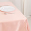 Lamour Satin 54"x54" Table Overlay Square Tablecloth Dusty Rose - Durable & Silk-Like Table Cover