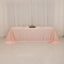 Lamour Satin 90"x156" Rectangle Tablecloth Blush - Luxurious, Soft Seamless Table Cover