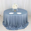 Scuba Round 132" Tablecloth Dusty Blue - Wrinkle Free & Stain Resistant Seamless Table Cover