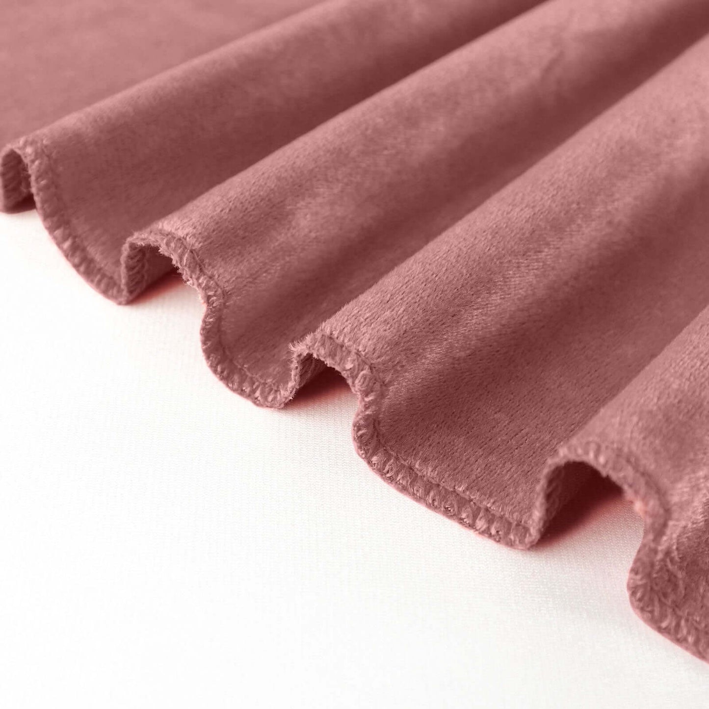 Premium Velvet 90"x132" Rectangle Tablecloth Dusty Rose - Reusable Soft & Seamless Table Cover