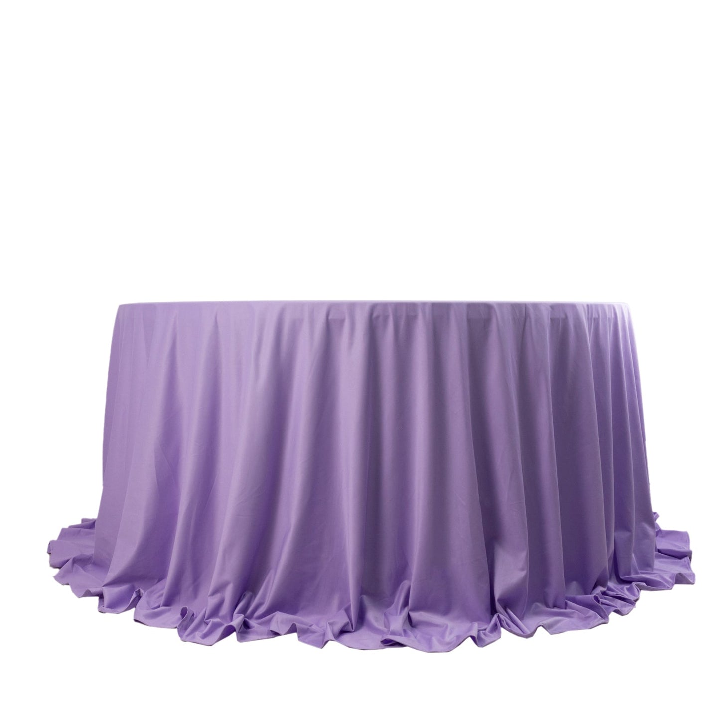 Scuba Round 132" Tablecloth Lavender Lilac - Wrinkle Free & Stain Resistant Seamless Table Cover