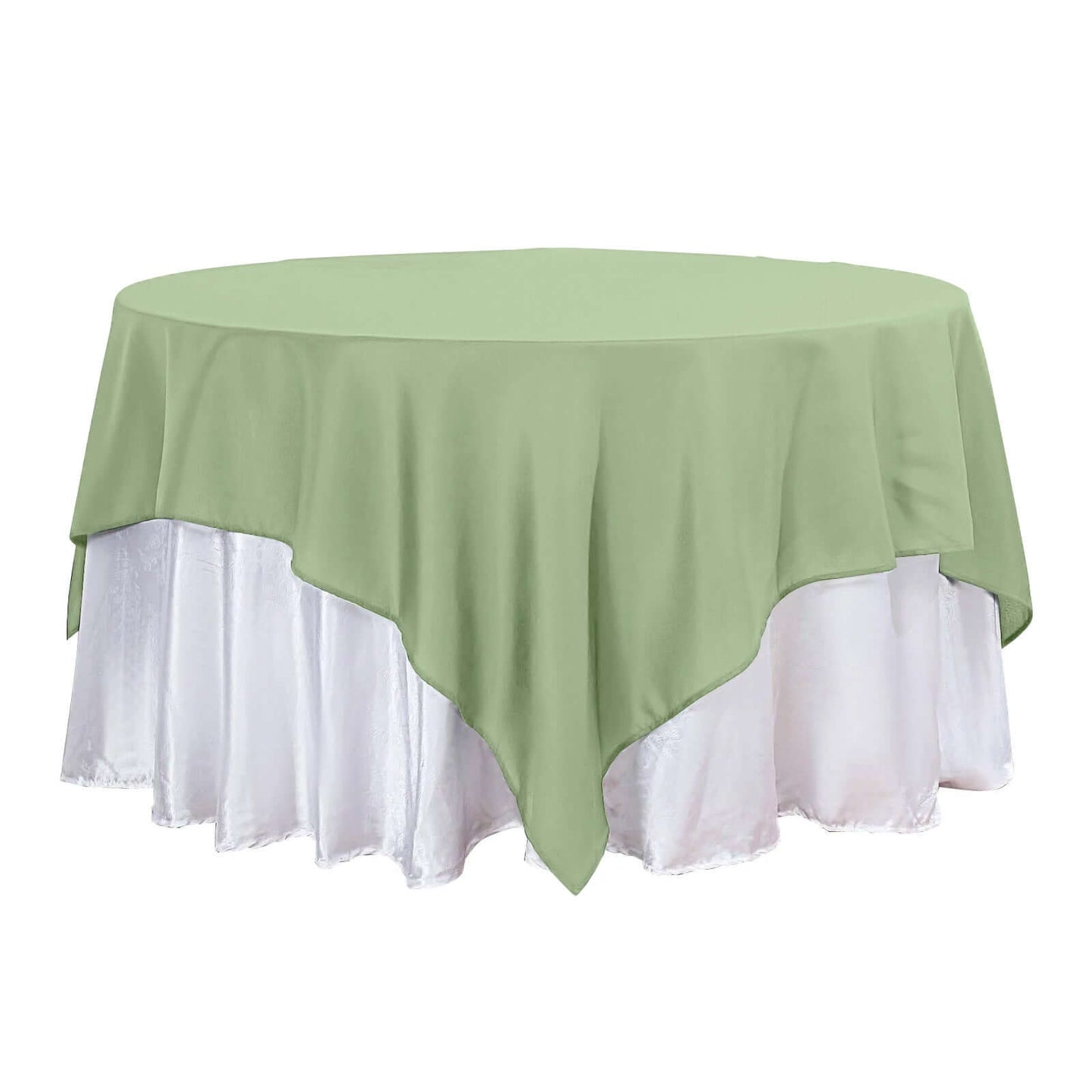 Polyester Square 90"x90" Tablecloth Sage Green - Wrinkle-Resistant & Durable Table Cover