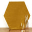 8ftx7ft Metallic Gold Soft Velvet Fitted Hexagon Wedding Arbor Cover