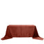 Premium Velvet 90"x156" Rectangle Tablecloth Terracotta (Rust) - Reusable Soft & Seamless Table Cover