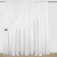 White Chiffon Polyester Event Curtain Drapes, Dual Layer Divider Backdrop Curtain Panels with Rod Pockets - 10ftx10ft