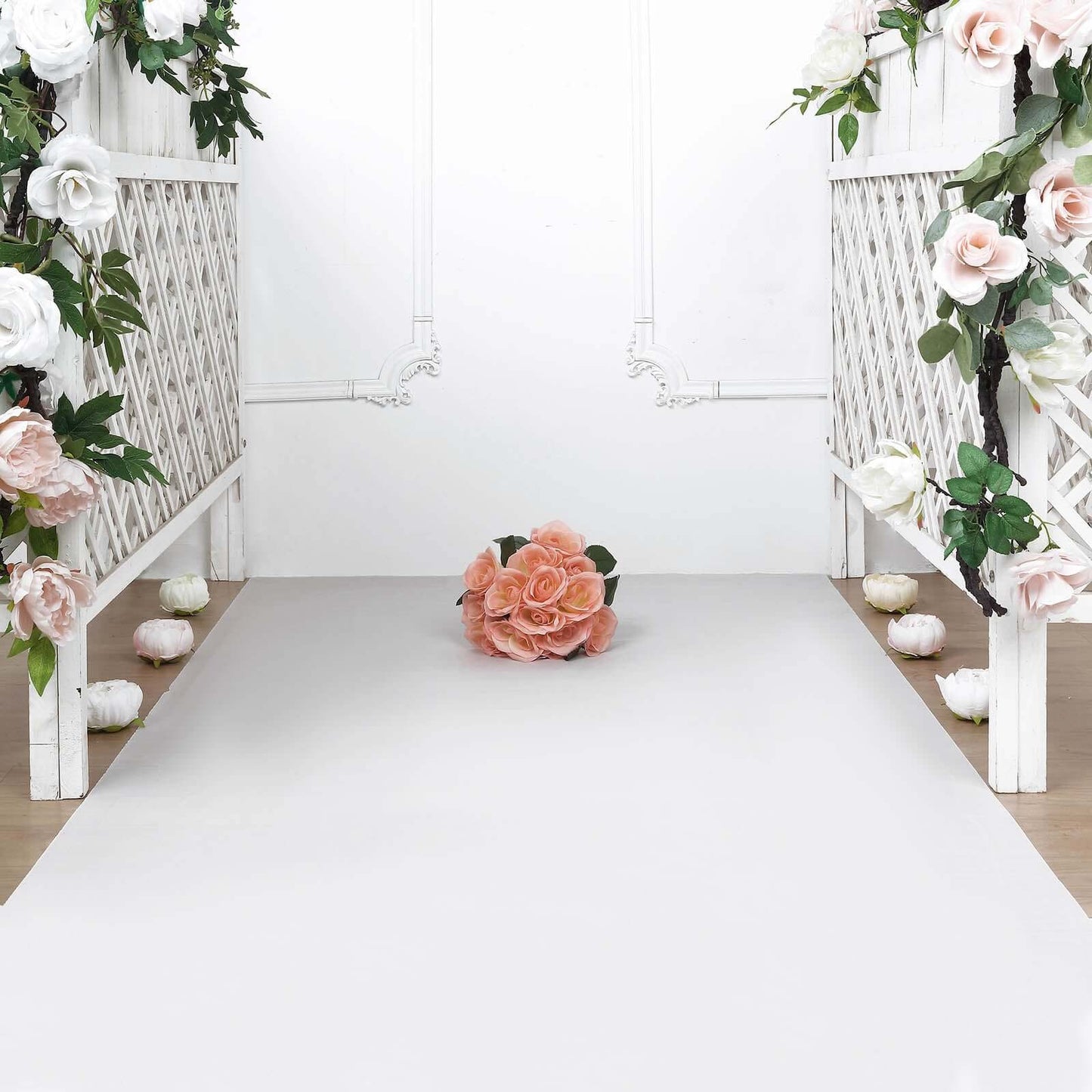 40"x100ft White PVC Aisle Runner