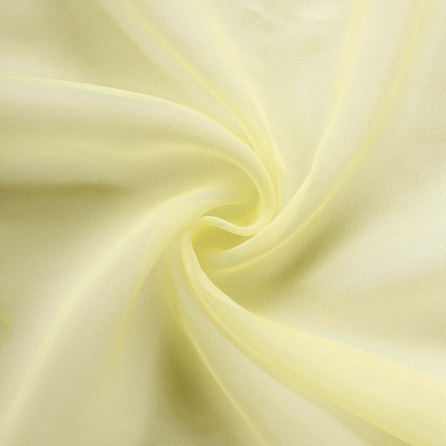 5 Pack Chiffon Chair Sashes Yellow - Soft & Lightweight Designer Chair Bows 22"x78"