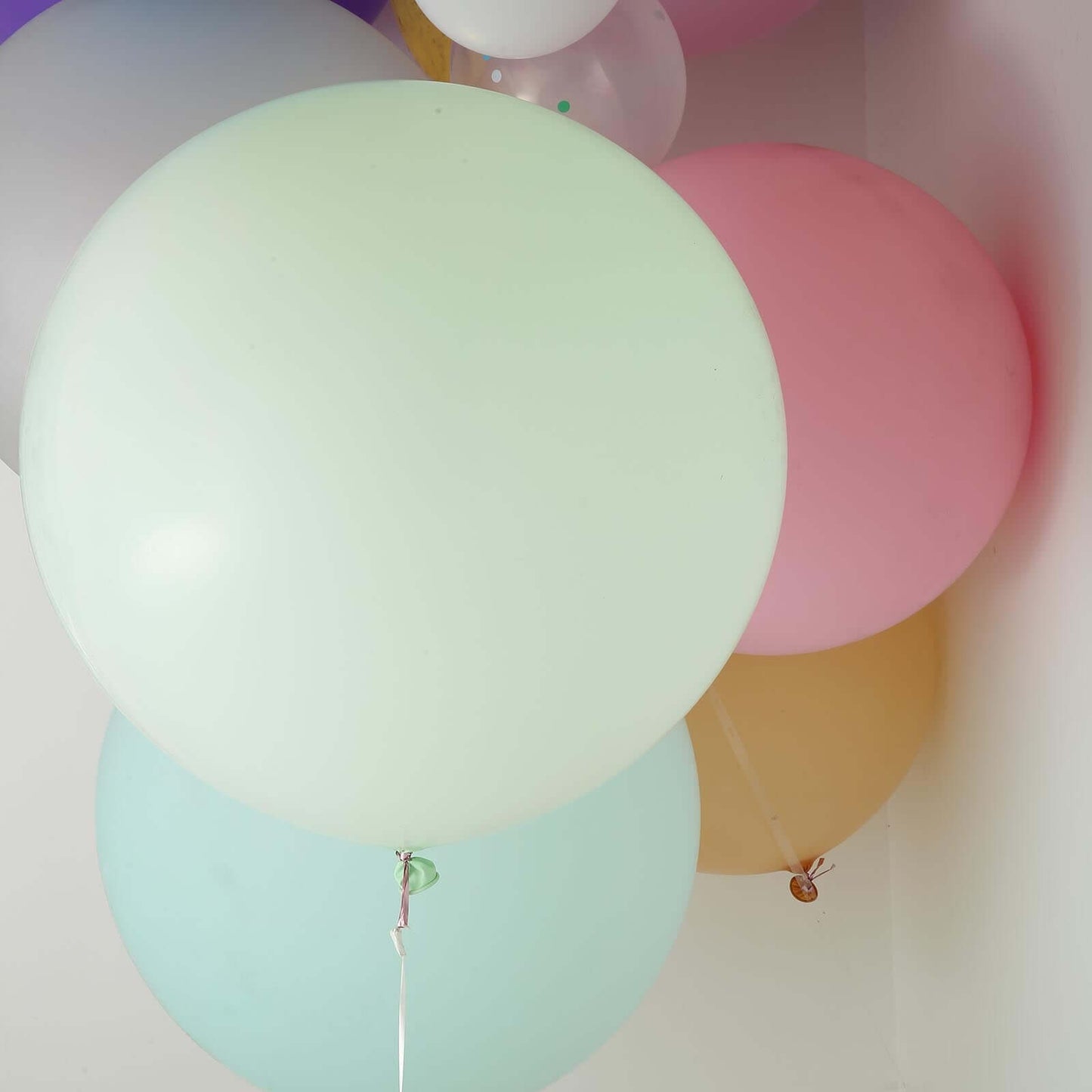 2 Pack 32" Large Matte Pastel Mint Helium Air Premium Latex Balloons