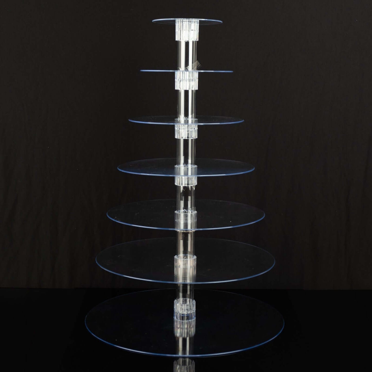 7-Tier Acrylic Round Cupcake Stand Clear & Catering Displays 26"