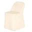 Polyester Slip On Folding Chair Covers Beige - Stain-Resistant Reusable Durable Fabric