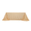 Lamour Satin 90"x132" Rectangle Tablecloth Beige - Soft & Silk-Like Seamless Table Cover