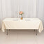 Scuba Rectangular 60"x102" Tablecloth Beige - Wrinkle Free & Stain Resistant Table Cover