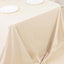Scuba Rectangular 90"x156" Tablecloth Beige - Wrinkle Free, Stain Resistant & Seamless Table Cover
