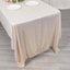Sequin Dots Polyester 60"x126" Rectangle Tablecloth Shimmering Beige - Wrinkle Free & Sparkling Table Cover