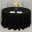 Cotton Blend 120" Round Tablecloth Black - Seamless Wrinkle-Resistant Table Cover