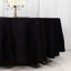 100% Cotton 108" Round Tablecloth Black Linen - Soft & Breathable Table Cover