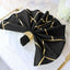 5 Pack Polyester 20"x20" Napkins Black with Gold Geometric Foil Pattern - Modern Reusable Dinner Napkins