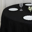 Fire Retardant Premium Polyester 120" Round Tablecloth Black - High-Performance Seamless Table Cover